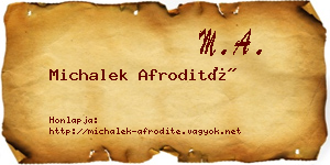 Michalek Afrodité névjegykártya